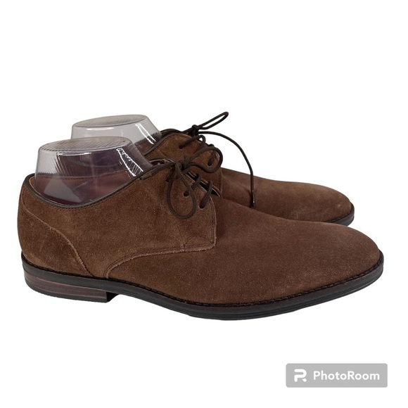 Clarks Mens Citi Stride Lace‎ Brown Suede Shoes Size 8